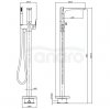 CERSANIT - Bateria wannowo-natryskowa wolnostojąca CREA chrom  S951-306